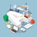 Isometric Education Concept Illustration