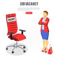 Isometric Employment and Hiring Concept