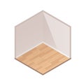 Isometric Empty Room Royalty Free Stock Photo