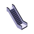 Isometric escalator 3d vector illustration isolated staircase service design