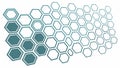 Isometric Fading Hexagonal Pattern, Depth and Gradient, vector design Generative AI Royalty Free Stock Photo