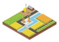Isometric Farm with Building