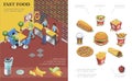 Isometric Fast Food Restaurant Concept