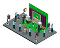 Isometric Filming Process Concept