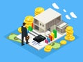 Isometric Finance And Investment Concept