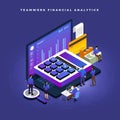 Isometric financial teamwork