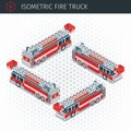 Isometric fire truck