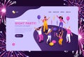 Isometric Firework Landing Page