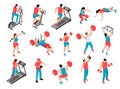 Isometric Fitness People Set