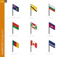 Isometric flag set, Flagpole in Isometric dimension