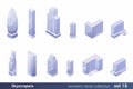 Isometric Flat 3D Architecture Building vector collection: Skyscraper Business centers and Hotels