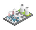 3d concept illustration of oil and gas industry big factory view