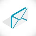 Isometric flat mail icon