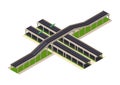 isometric flyover highway