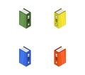 Isometric folder icon illustrated in vector on white background