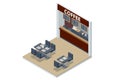 Isometric Food Court Coffee, Restaurant Interior, Catering, Shopping Mall, Black Coffee, Cappuccino, Latte, Espresso