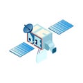 Isometric Forecasters Satellite Composition Royalty Free Stock Photo