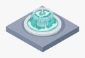 Isometric fountain vector