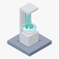 Isometric fountain vector