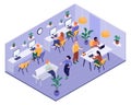 Isometric Freelancer Office Composition