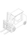 Front loader isometric vector