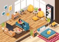 Isometric furniture composition