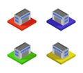 Isometric garage icon illustrated in vector on white background