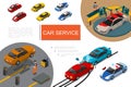Isometric Garage Service Composition
