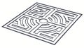 Isometric Garden Maze Puzzle Vector, vector design Generative AI Royalty Free Stock Photo