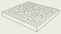 Isometric Geometric Maze, Problem Solving Challenge, Puzzle Game, vector design Generative AI Royalty Free Stock Photo