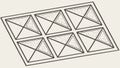 Isometric geometric triangle pattern. Abstract design element, vector design Generative AI Royalty Free Stock Photo