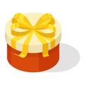 Isometric gift box vector icon