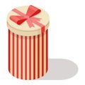 Isometric gift box vector icon