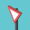 Isometric give way triangle Royalty Free Stock Photo