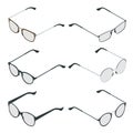 Isometric Glasses isolated on white background. Medical health equipment. Check eyesight for eyeglasses diopter.