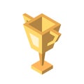 Isometric gold winner cup