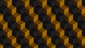 Isometric golden black cubes seamless pattern. 3D render cubes background Royalty Free Stock Photo
