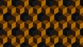 Isometric golden black cubes seamless pattern. 3D render cubes background Royalty Free Stock Photo