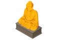 Isometric Golden Buddha statue isoleted. The Golden Buddha, officially titled Phra Phuttha Maha Suwanna Patimakon Royalty Free Stock Photo