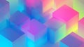 Isometric Gradient Cubes Abstract Background Royalty Free Stock Photo