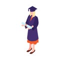 Isometric Graduate Illustration