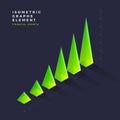 Isometric graph element Royalty Free Stock Photo