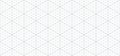 Isometric grid seamless pattern. Outline isometric graph template background. Hexagon and triangles line seamless