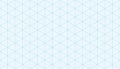 Isometric grid seamless pattern. Outline isometric graph template background. Hexagon and triangles line seamless