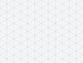 Isometric grid seamless pattern. Outline isometric graph template background. Hexagon and triangles line seamless