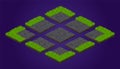 Isometric ground tiles game texture, paving stones