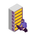 Isometric Hacker Icon Royalty Free Stock Photo