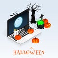 Isometric halloween online sale vector