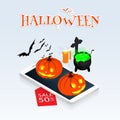 Isometric halloween online sale vector