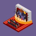 Isometric Halloween Theatrical Performance Concept